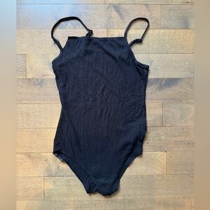 Wild Fable Black Ribbed Bodysuit